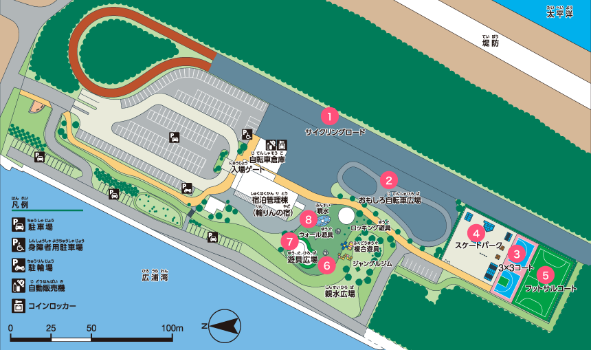 名取市サイクルスポーツセンター地図